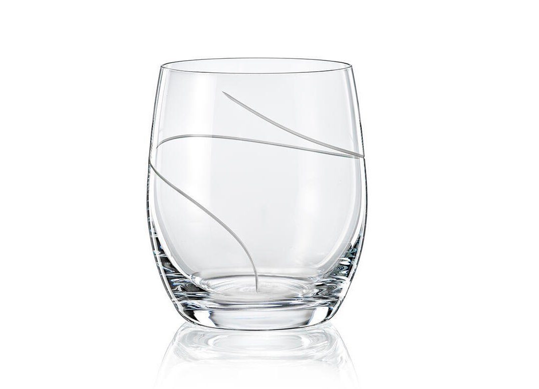 Crystalex Whiskyglas UP matt geschliffen 300 ml 2er Set, Kristallglas, Kristallglas, matt Schliff