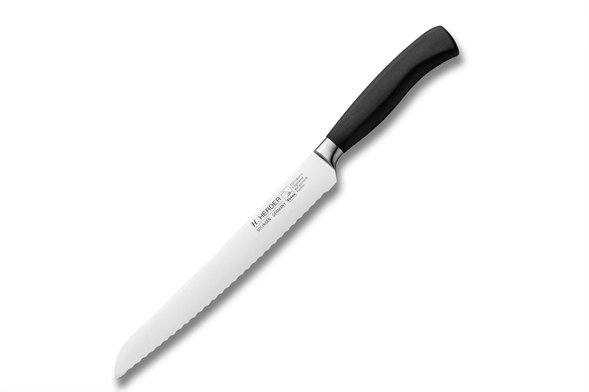 H. Herder Brotmesser 22cm Eterno-geschmiedet Kunststoff Griff mit aus