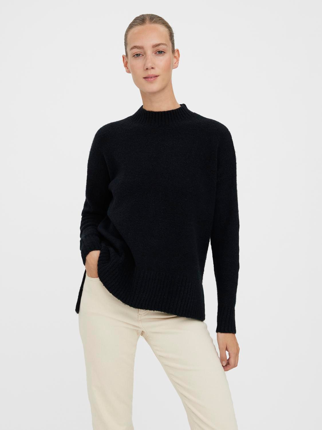 Vero Moda Stehkragenpullover VMLEFILE OVERSIZE BOXY BLOUSE GA NOOS günstig online kaufen