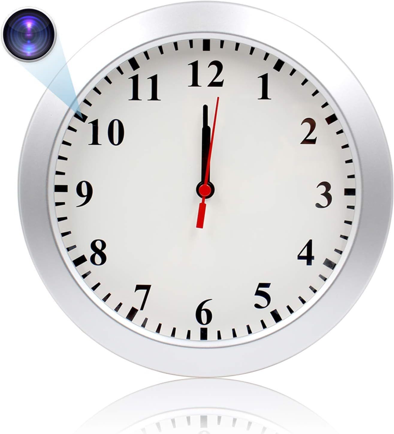 SpionProfi Überwachungskamera Wanduhr Mini Kamera Video Aufnahme Ton Haus Zimmer Überwachung (1-tlg., Versteckte Kamera Mini Spycam Spion Cam in Wanduhr)