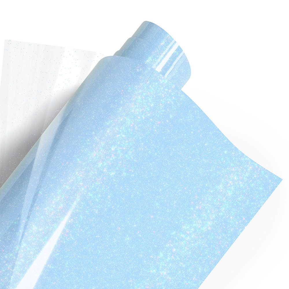 POLI-TAPE POLI-CUT Plotterfolie POLI-FLEX IRON-ON PEARL GLITTER, 30,5 cm x 61 cm, Textiltransferfolie mit Glittereffekt