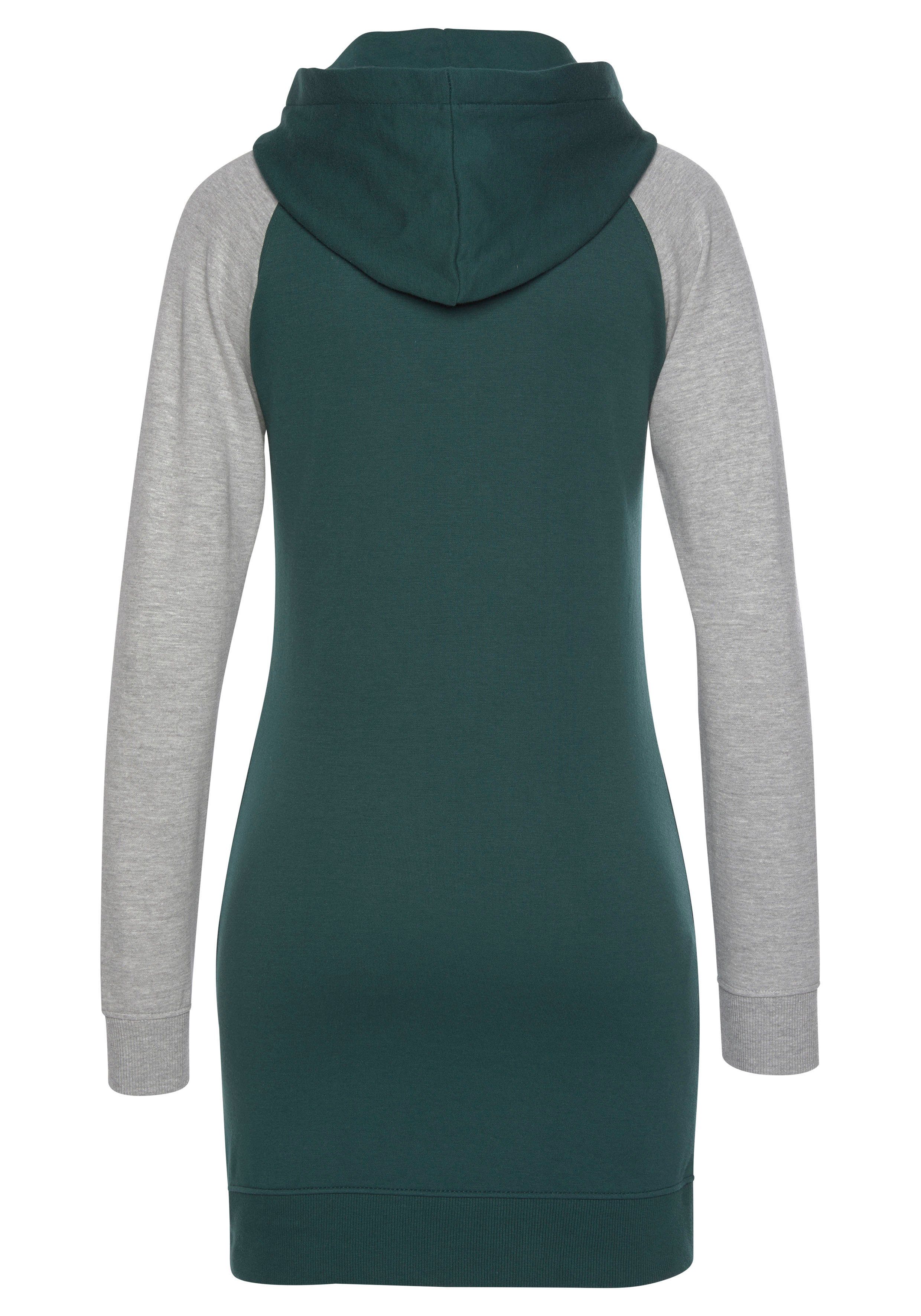 Bench. Loungewear Sweatkleid mit Kapuze und farblich abgesetzten Ärmeln, Loungewear – Bild 4 von 5