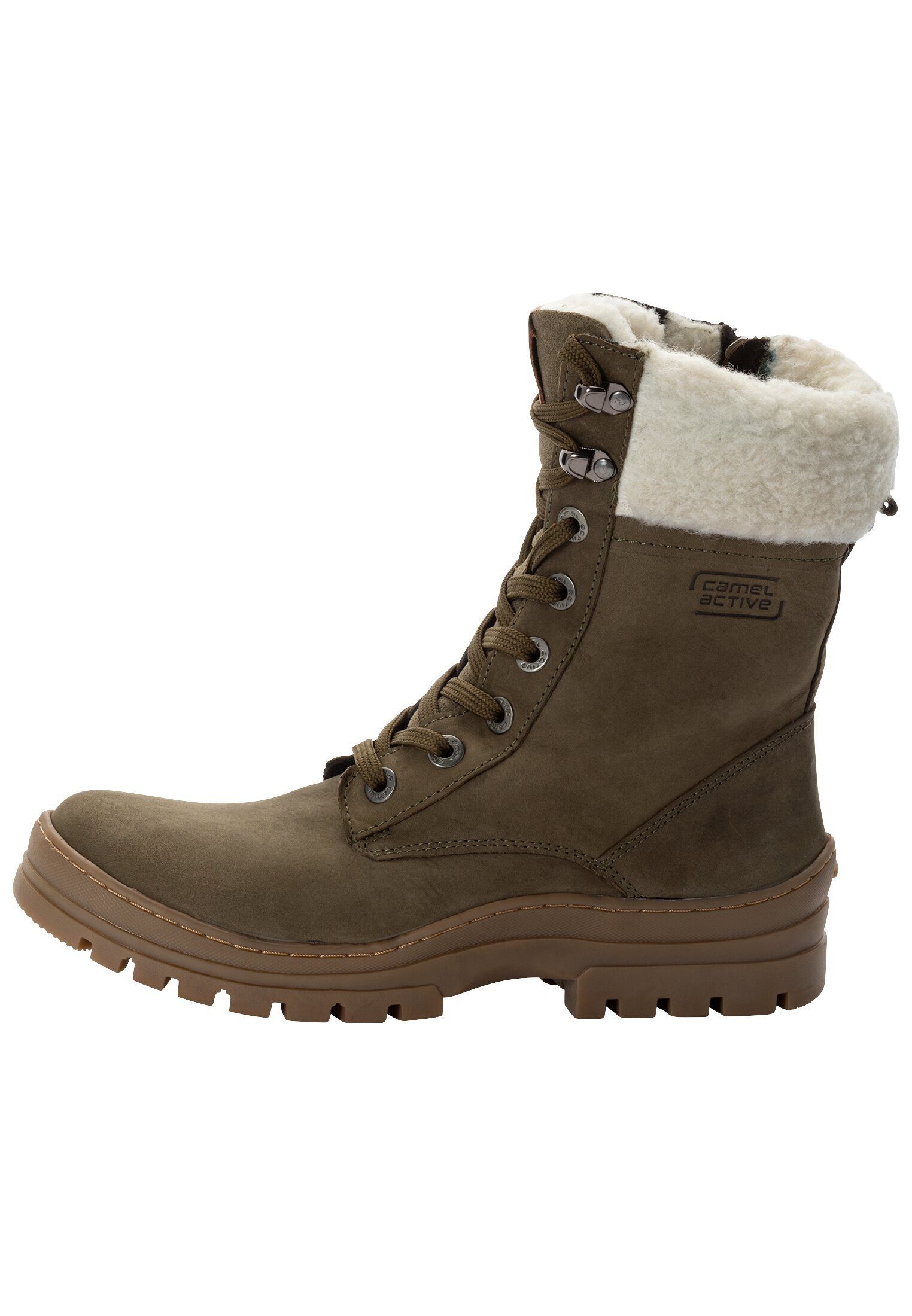 mit warmem Wollfutter Schnürstiefel