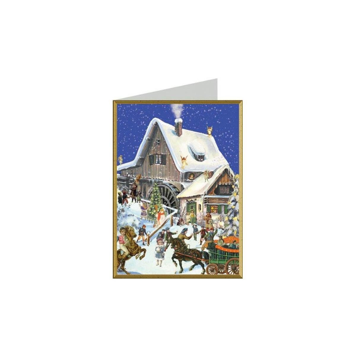 Richard Sellmer Verlag Grußkarte 99117 - Weihnachtskarte - Wassmermühle