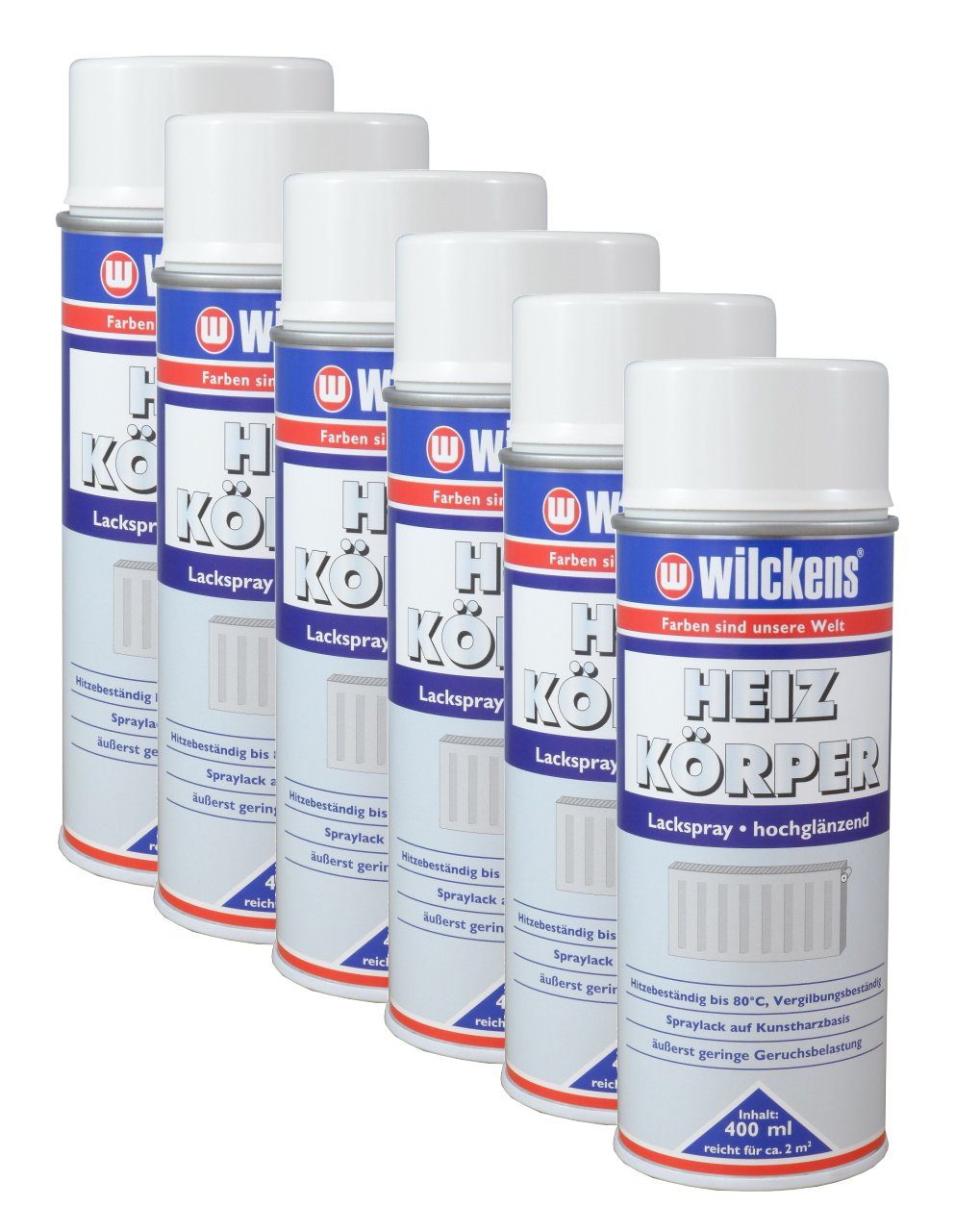 Wilckens Farben Sprühfarbe, 6x Heizkörperlackspray reinweiß günstig online kaufen