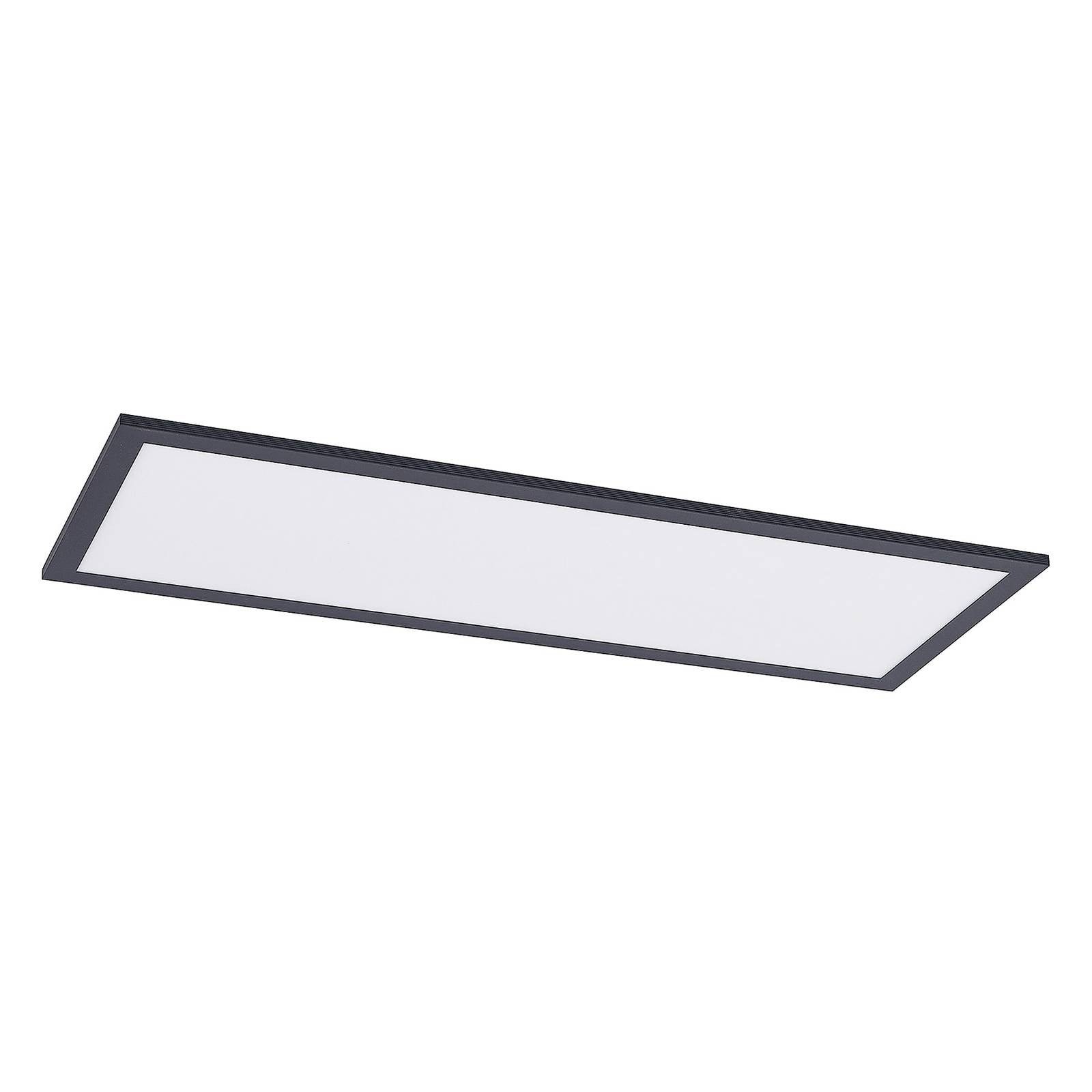 Lindby LED Panel Nelios, dimmbar, LED-Leuchtmittel fest verbaut, Farbwechsel warmweiß / tageslicht, Modern, Aluminium, Kunststoff, Schwarz, weiß, 1 flammig, inkl.