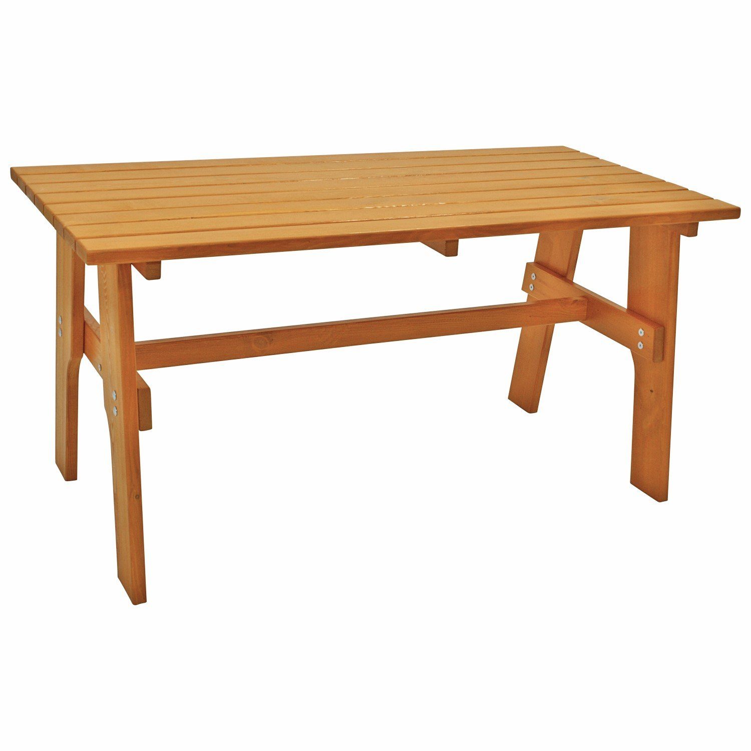 DEGAMO Gartentisch FREITAL (1-St), rechteckig 72x150cm, massive Kiefer hell lackiert