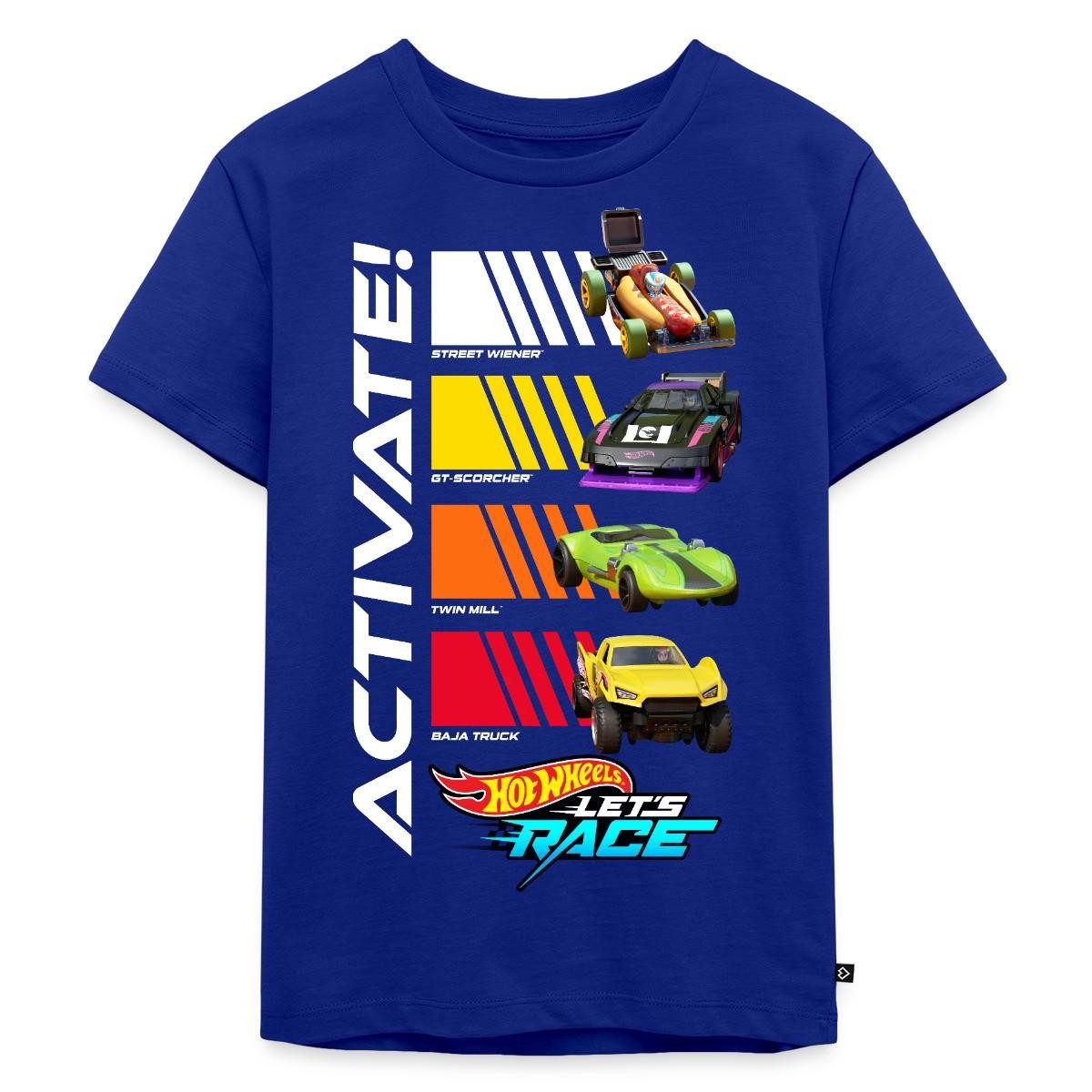 Spreadshirt T-Shirt Hot Wheels Design Activate Mit Fahrzeugen Kinder Premium T-Shirt (1-tlg)