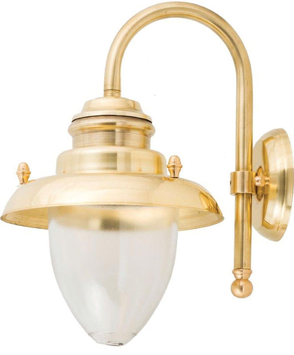 LichtErlebnisse AußenWandleuchte »MARIOS«, Wandlampe Messing IP23