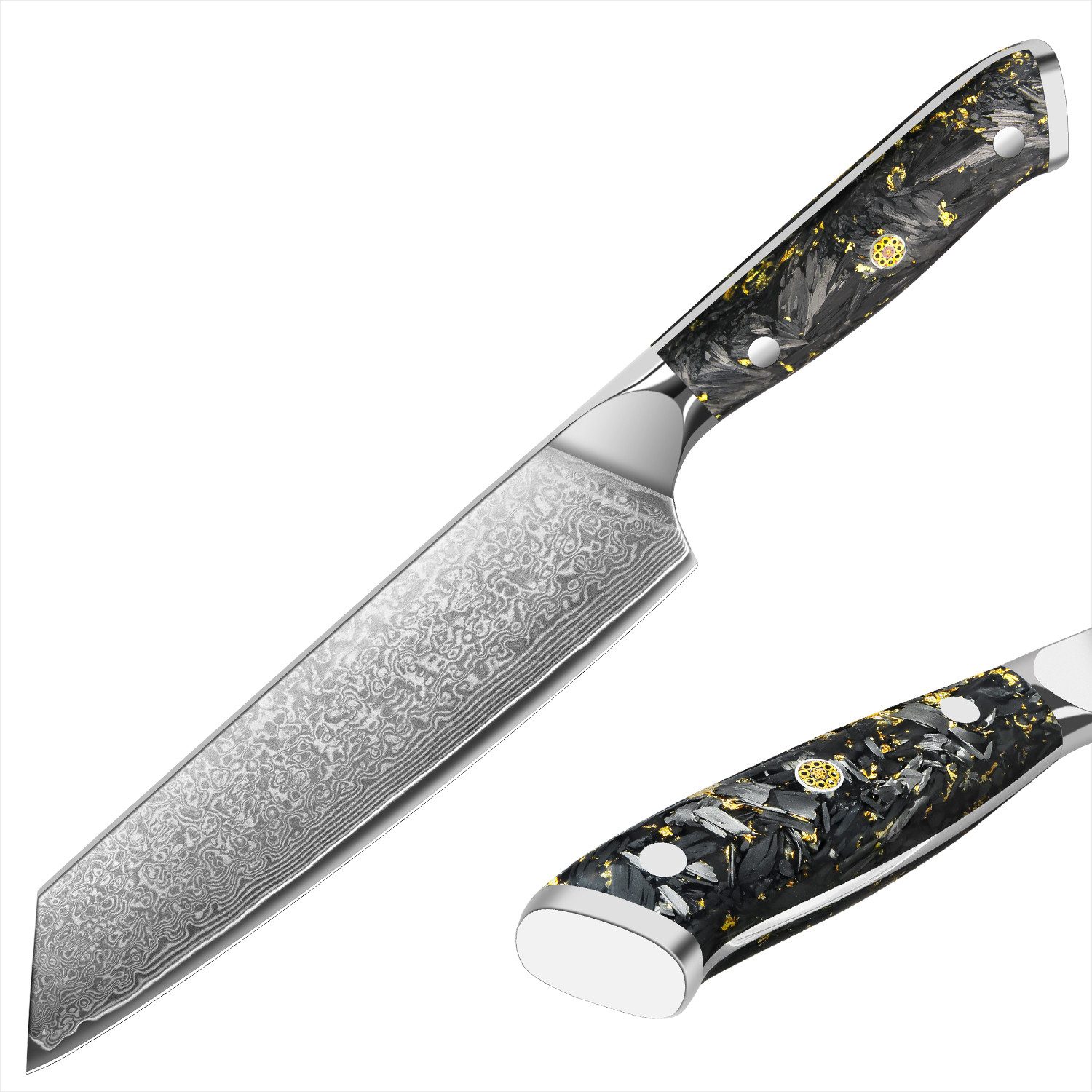Damastmesser Damast Kiritsuke Küchenmesser aus VG10 Damaststahl