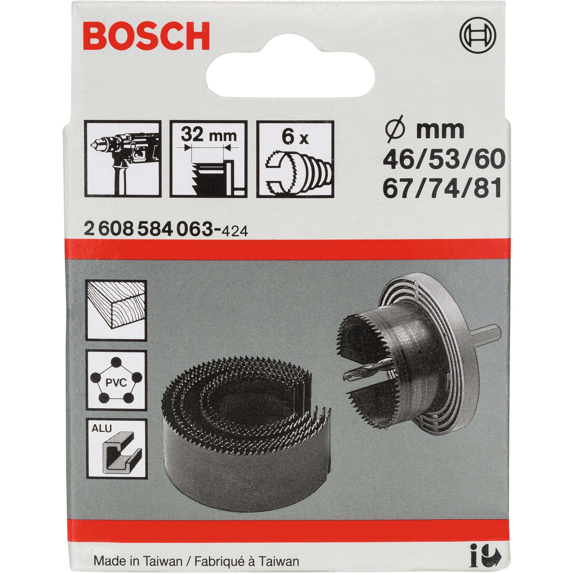 Bosch Professional Lochsäge Bosch Professional Lochsägen-Set, Ø 46-81mm, für