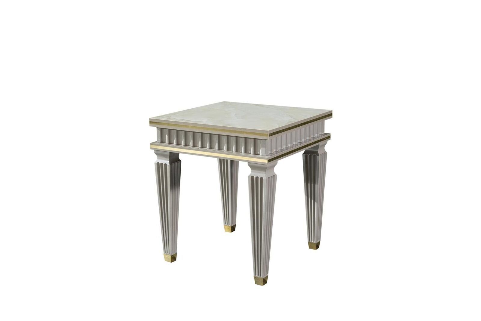 JVmoebel Beistelltisch Beistelltisch Weiß Couchtisch Tische Metall Möbel Wohnzimmer Tisch