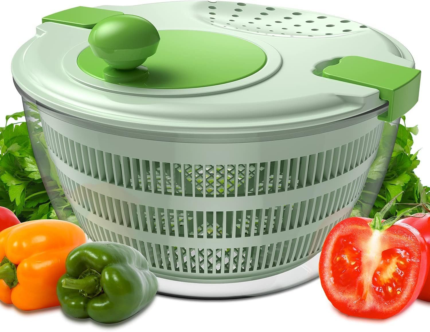 JedBesetzt Salat mit Küche, Salatschleuder Schüssel, Gemüsetrockner Salatschleuder Waschanlage