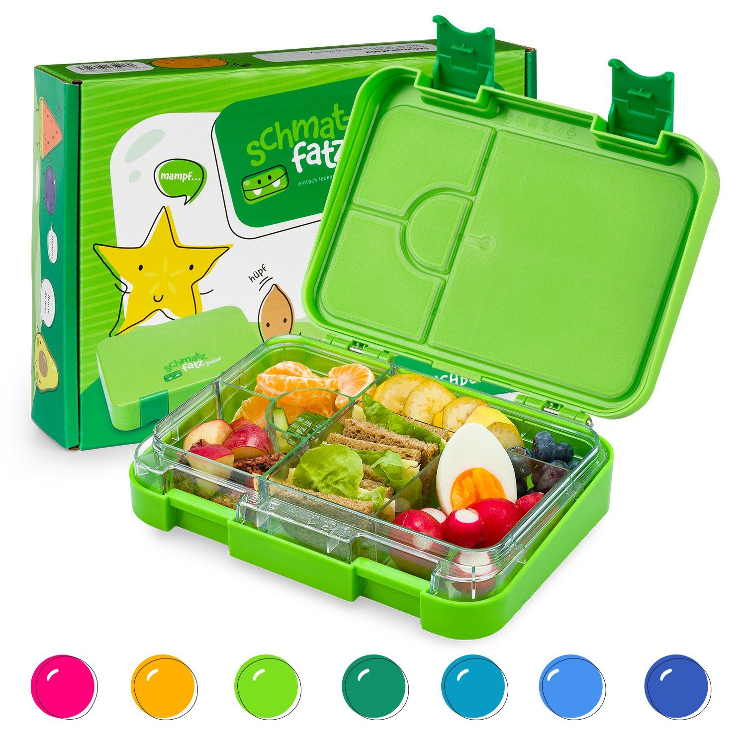 Klarstein junior Lunchbox, Fruit (Packung) Frischhaltedose Green Kunststoff,
