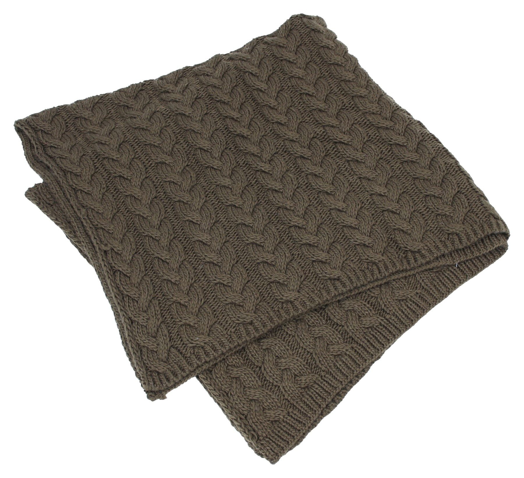 Wohndecke Kuscheldecke "Mocca" in braun, Stickmuster, 127x152 cm, Sofadecke, Dekoleidenschaft, Couchdecke, Sofa Überwurf Decke, Geschenk für Männer & Frauen – Bild 3 von 5