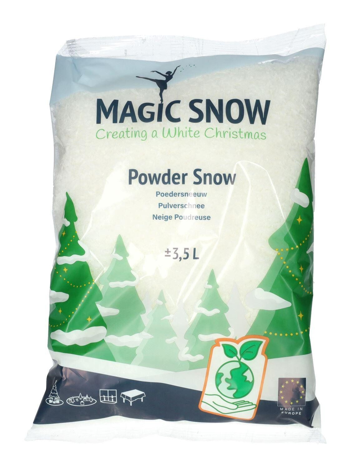 Oasis Streudeko Dekoschnee Bio SNOLAN, Weihnachten, schwerbrennbar, 3,5ltr, weiß
