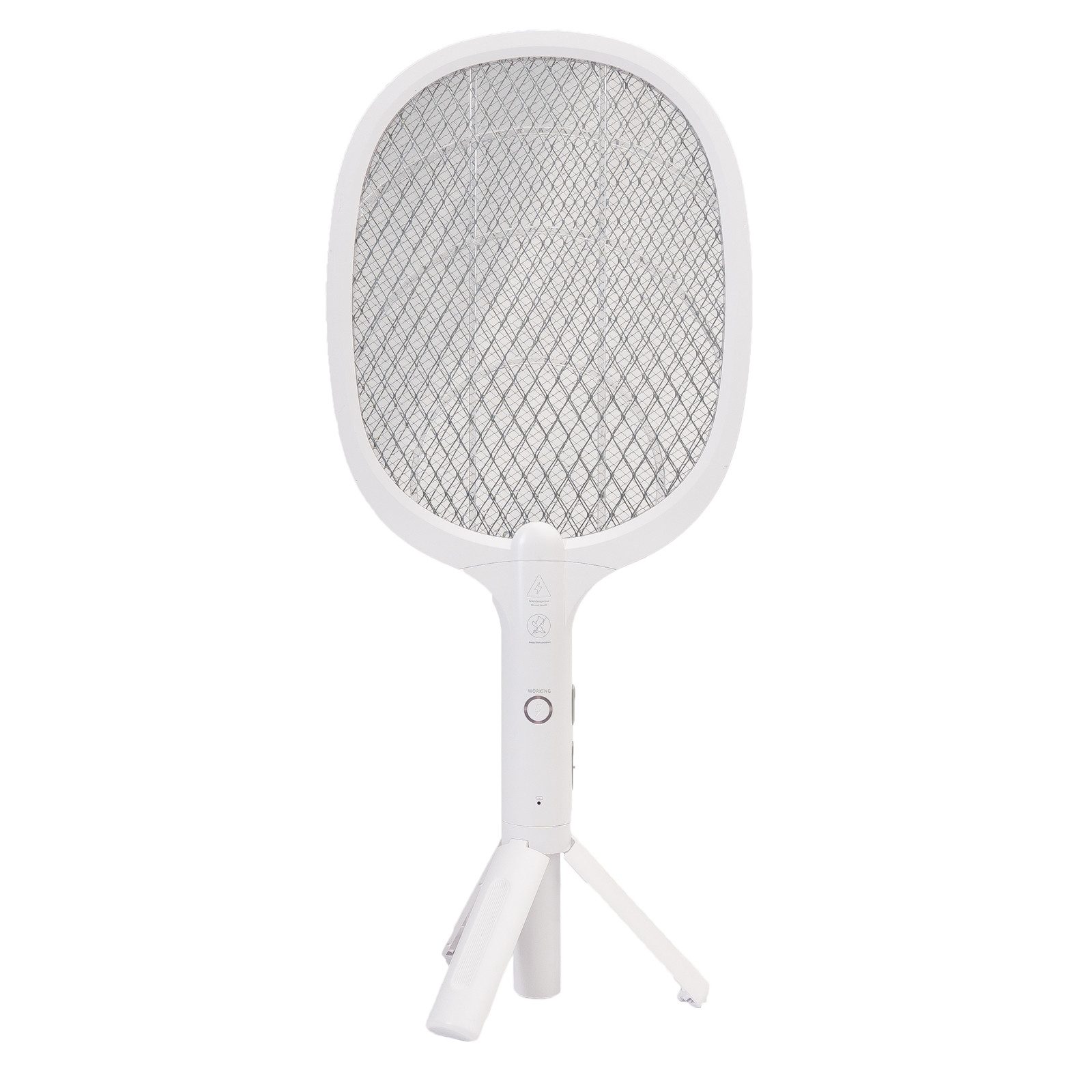 Grafner Fliegenklatsche elektrische Fliegenklatsche Akku Insektenvernichter Mücken USB UV LED, L ca. 52 cm, B: ca. 21,5 cm, UV-LED-Licht, aufladbarer Akku, 1200 mAh