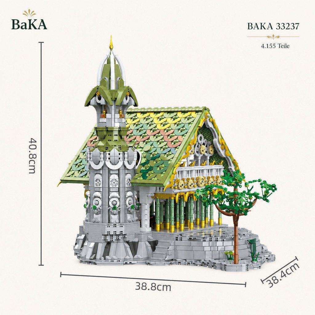 BAKA 33237 Hall of the Waterfront Valley Twilight Konstruktions-Spielset, (4155 St) – Bild 5 von 5