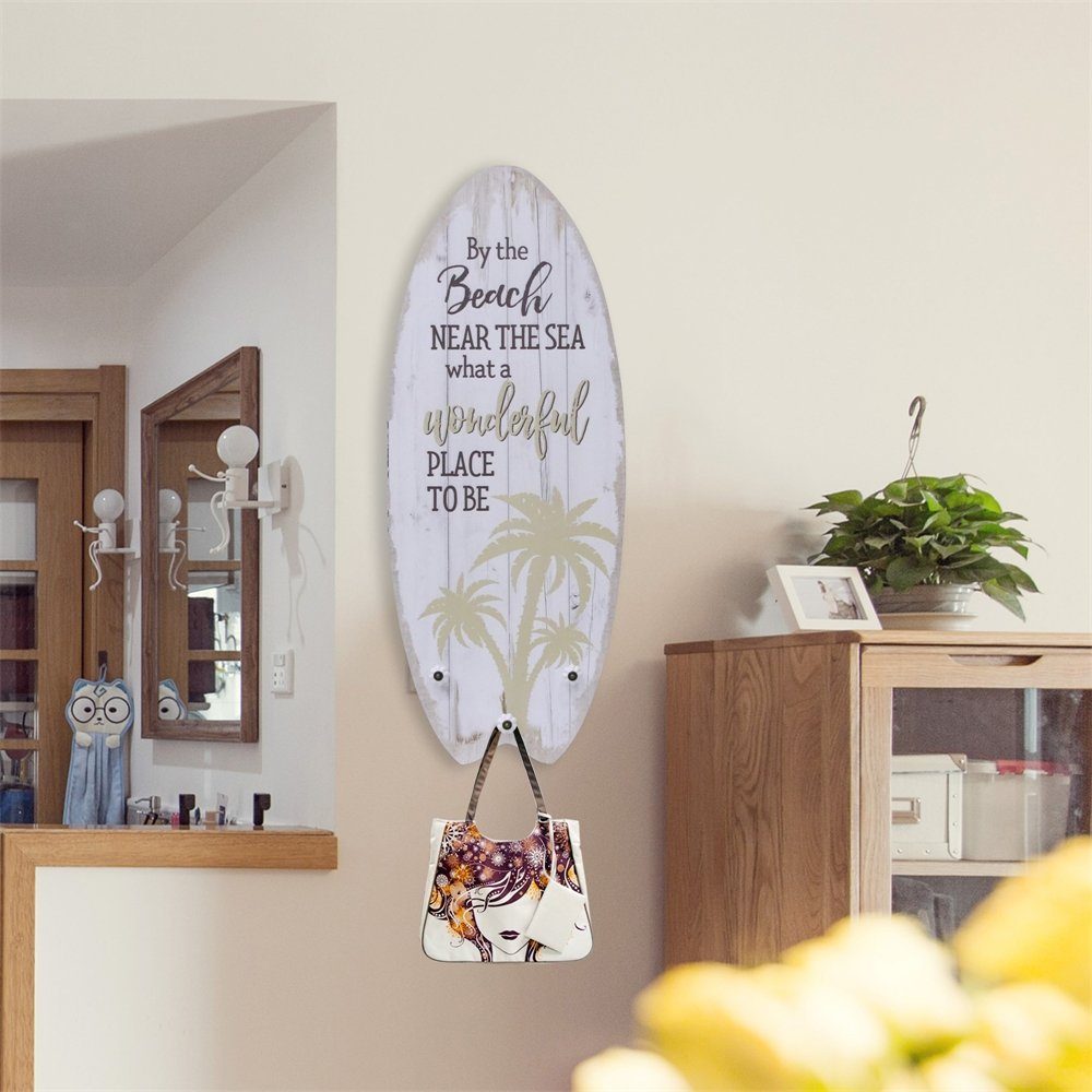 Mucola Garderobenpaneel Plankenschild mit Kleiderhaken Holzbild günstig online kaufen