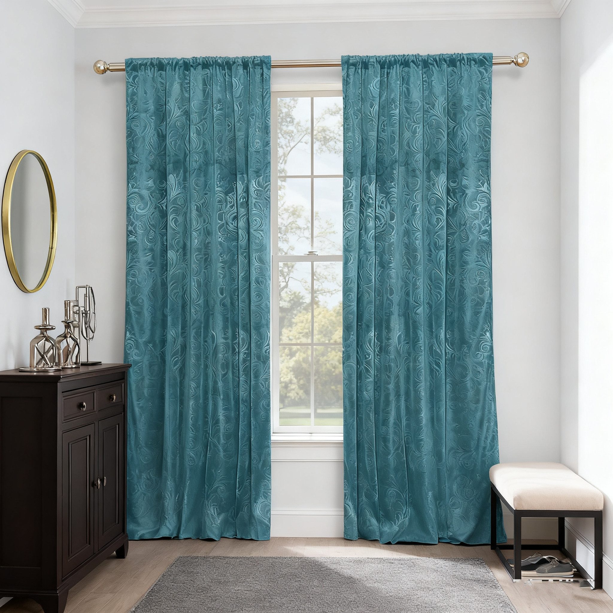 BTTO V&G Gardine Verdunkelungsvorhang (2 St), abdunkelnd, Blickdicht Samt V günstig online kaufen