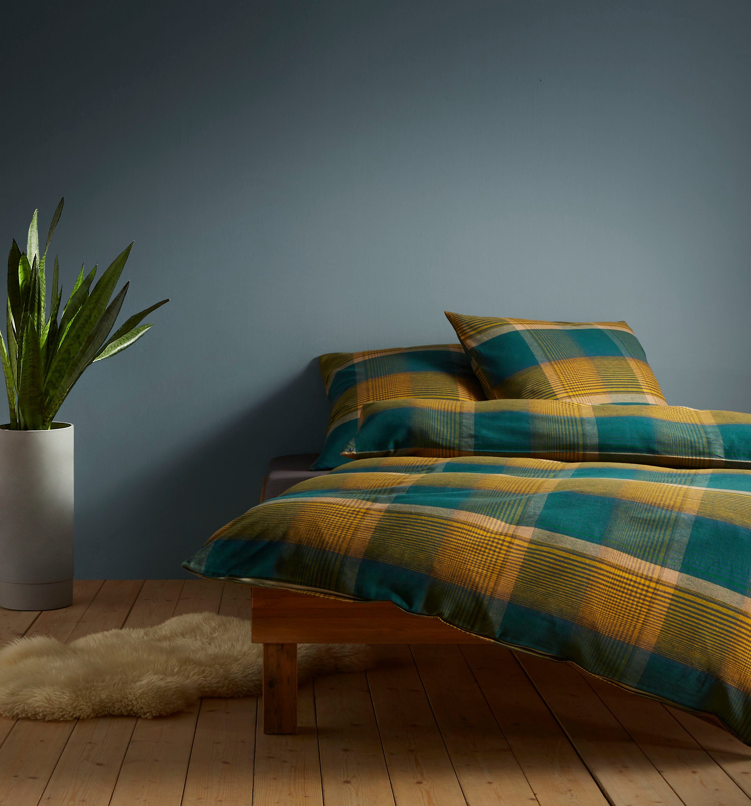 fleuresse Bettwäsche Lech 4385, Flanell, 2 teilig, Edelflanell, Baumwolle, in Gr. 135x200, 155x220, 200x200cm