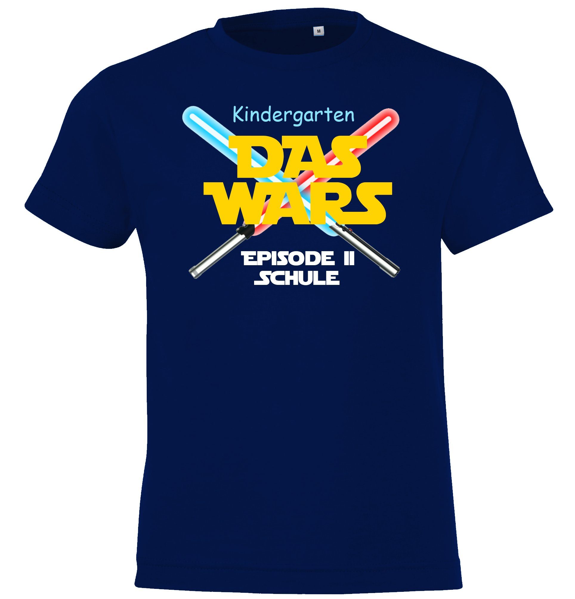 Youth Designz T-Shirt Kindergarten Einschulungs Wars Navyblau mit Motiv Shirt lustigem Das Kinder