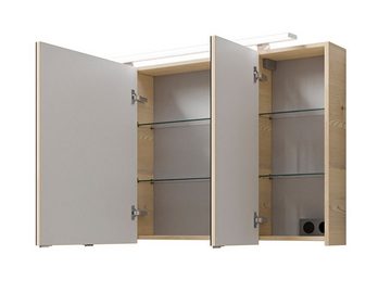 PELIPAL Badmöbel-Set Moderne Badmöbel-Serie: Waschtisch-Set mit Spiegelschrank / 117cm
