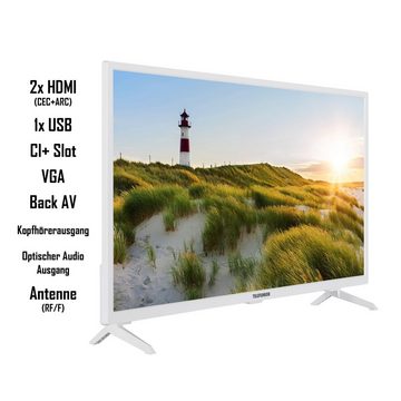 Telefunken XH32SN550S-W LCD-LED Fernseher (80 cm/32 Zoll, HD-ready, Smart TV, HDR, Triple-Tuner, Dolby Audio - 6 Monate HD+ gratis)