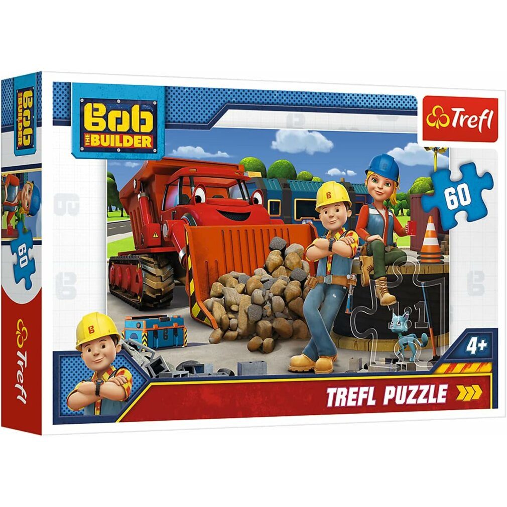 Trefl Puzzle Bob der Baumeister - 17300 Puzzle 60 Teile - Bob und Wendy, Puzzleteile