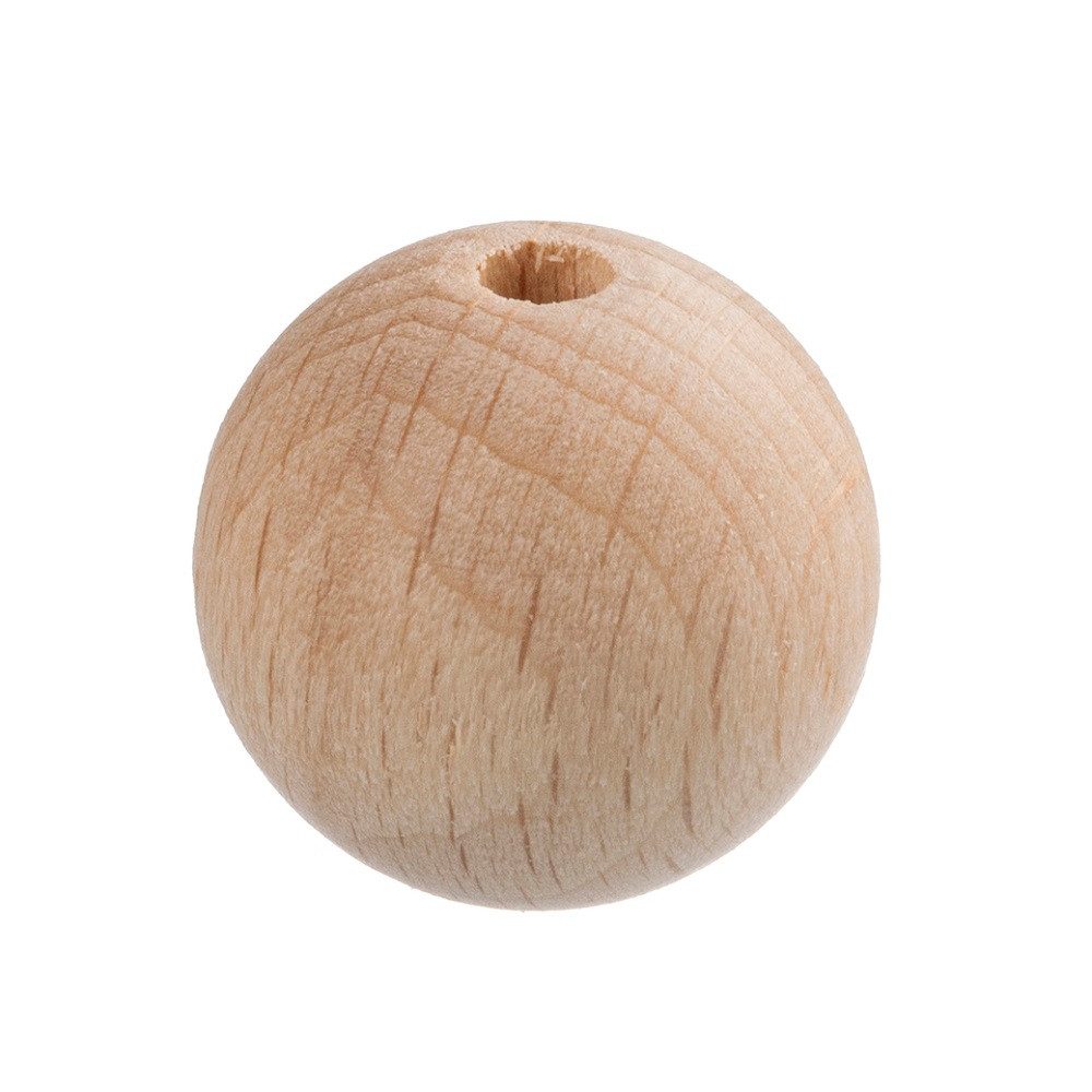 efco creative Bastelnaturmaterial Holz, Holzartikel, Rohholzkugeln, halbgebohrt, Holzperlen, (1-tlg), Bastelartikel