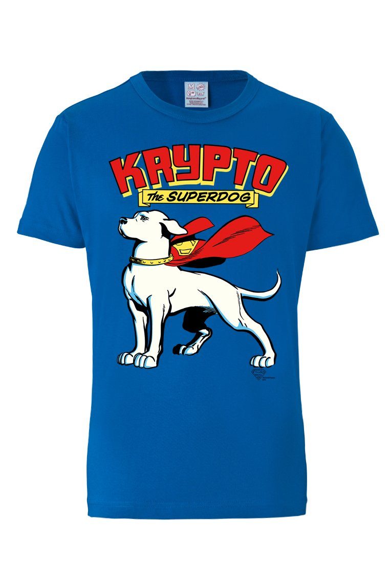 - Comics T-Shirt mit Hunde-Motiv coolem Superdog Krypto - LOGOSHIRT DC