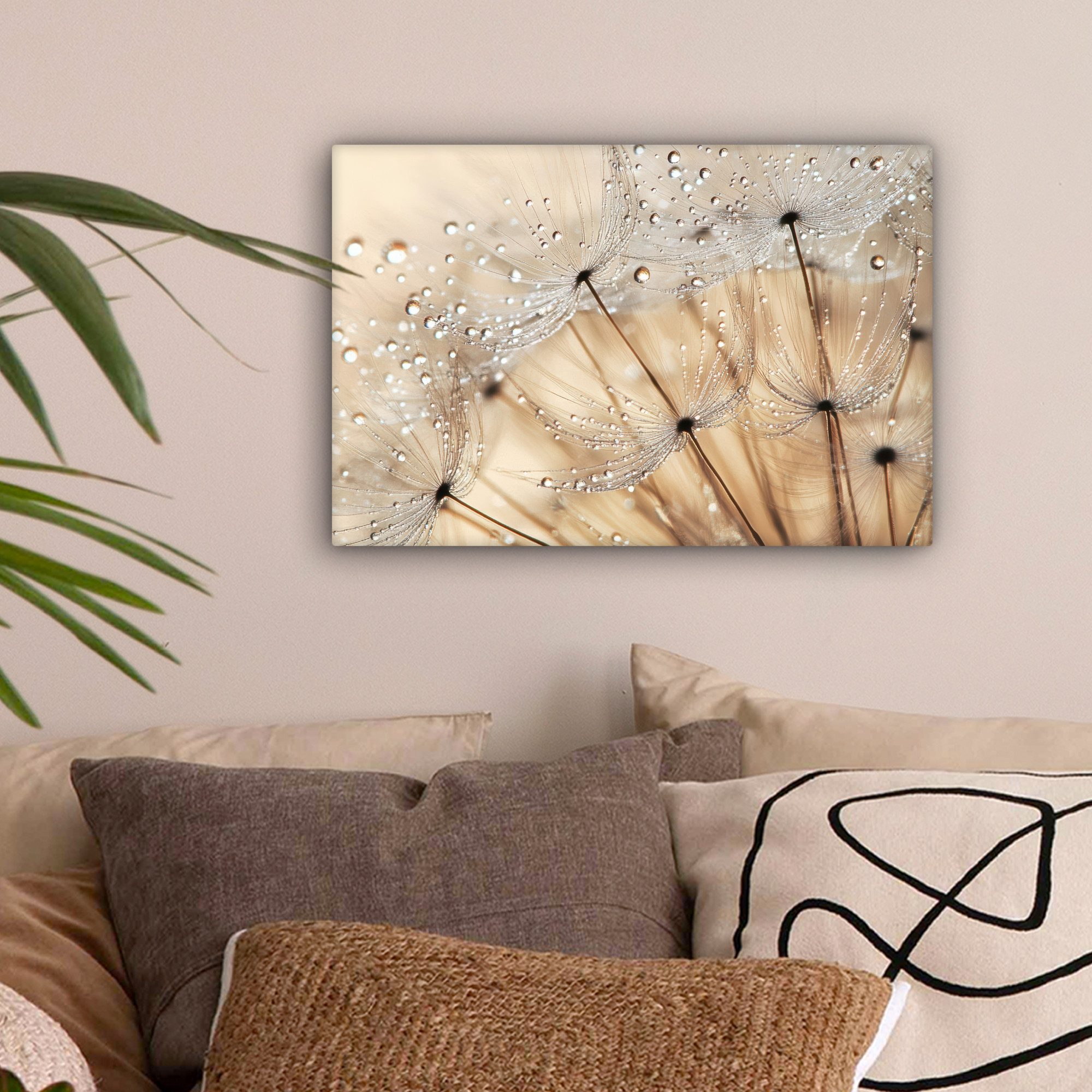 OneMillionCanvasses® Leinwandbild Löwenzahn - Abstrakt - Natur - Beige, Fot günstig online kaufen