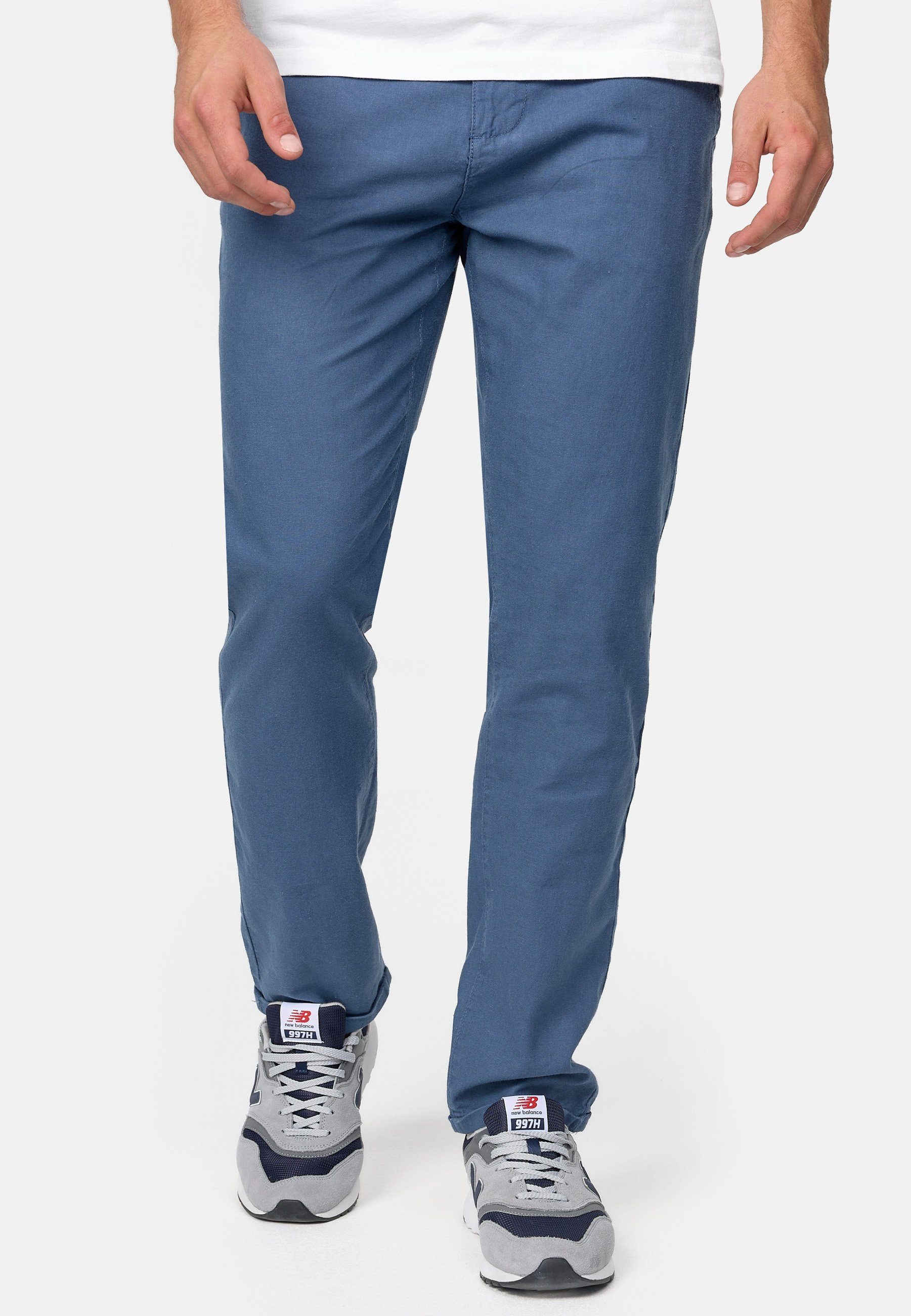 Indicode Haverfield Denim Leinenhose Dk