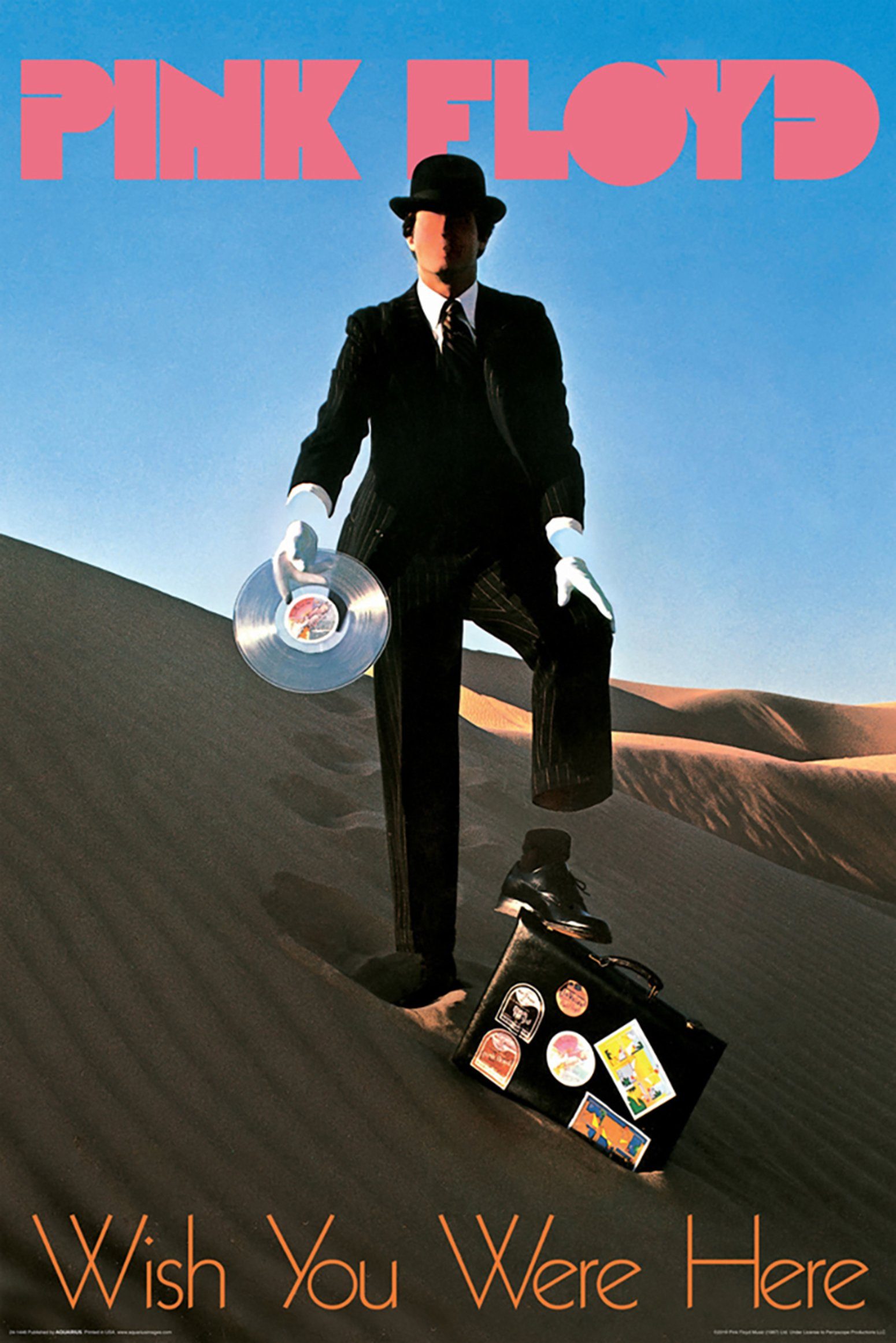 Close Up Poster Pink Floyd Poster Wish You Were Here Record Man 61 x 91,5 cm