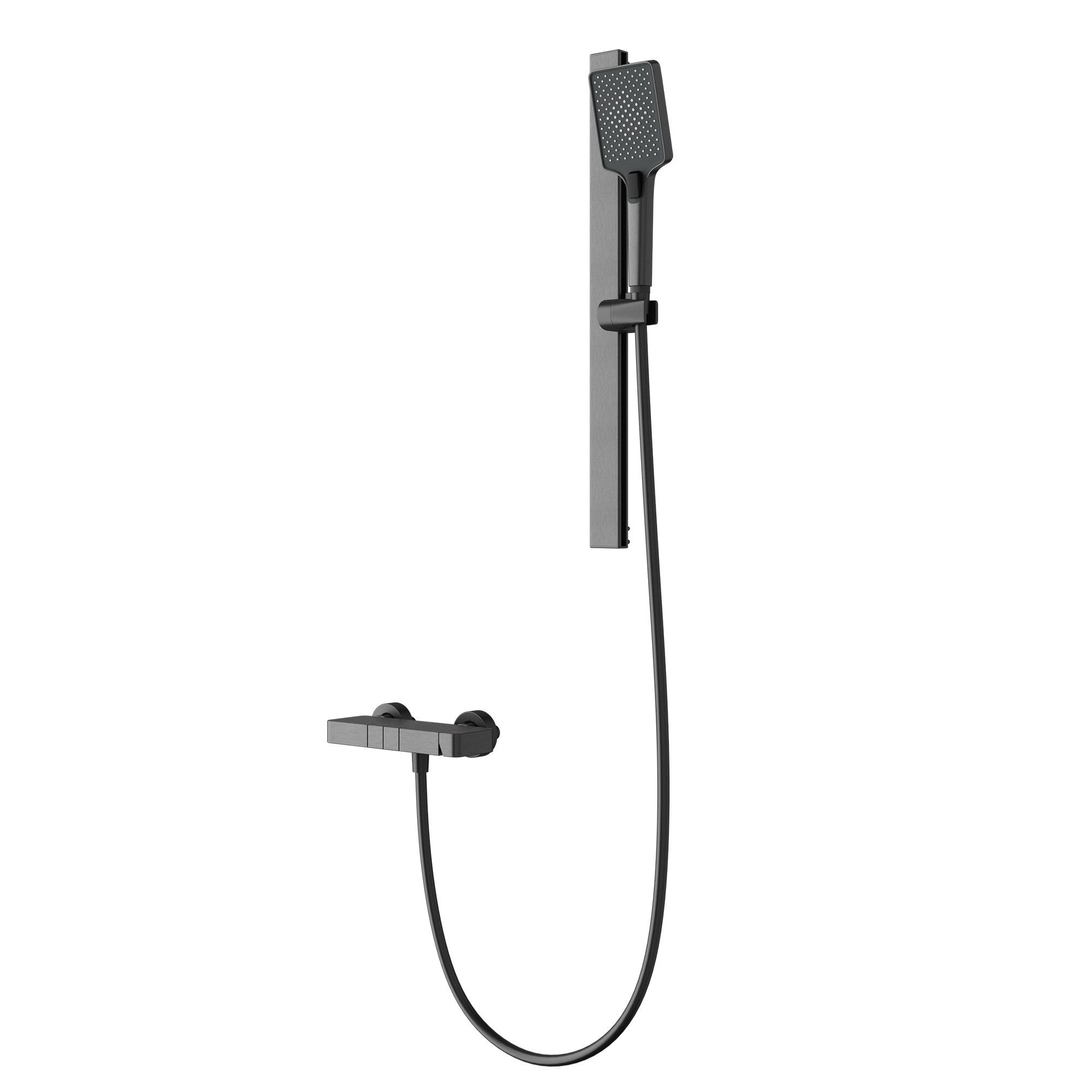 doporro Duschsystem Duscharmatur Komplettset 70 cm Aluminium Duschstange Duschsystem10, 3 Strahlart(en)