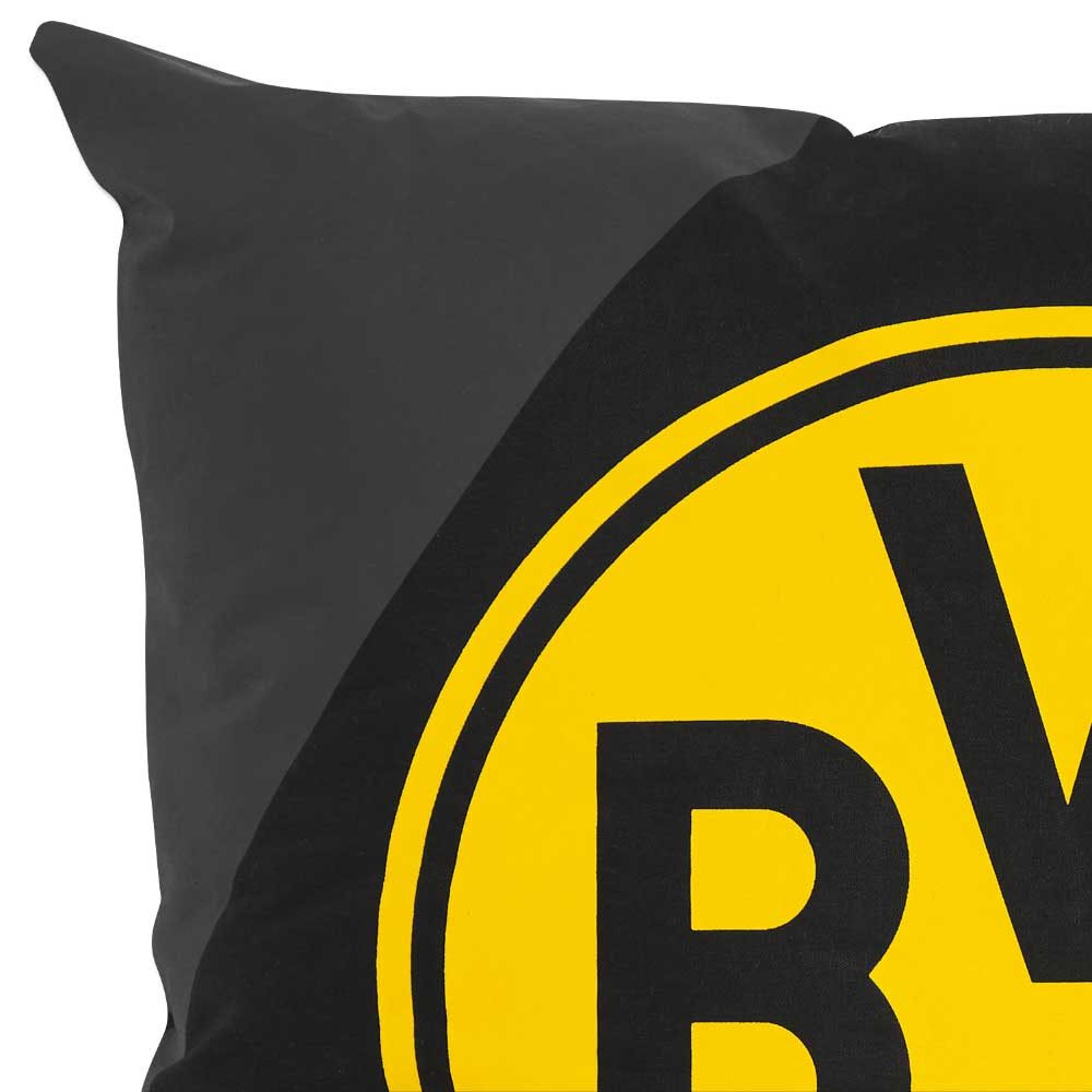 BVB MERCHANDISING Dekokissen BVB Kissen Logo grau / schwarz