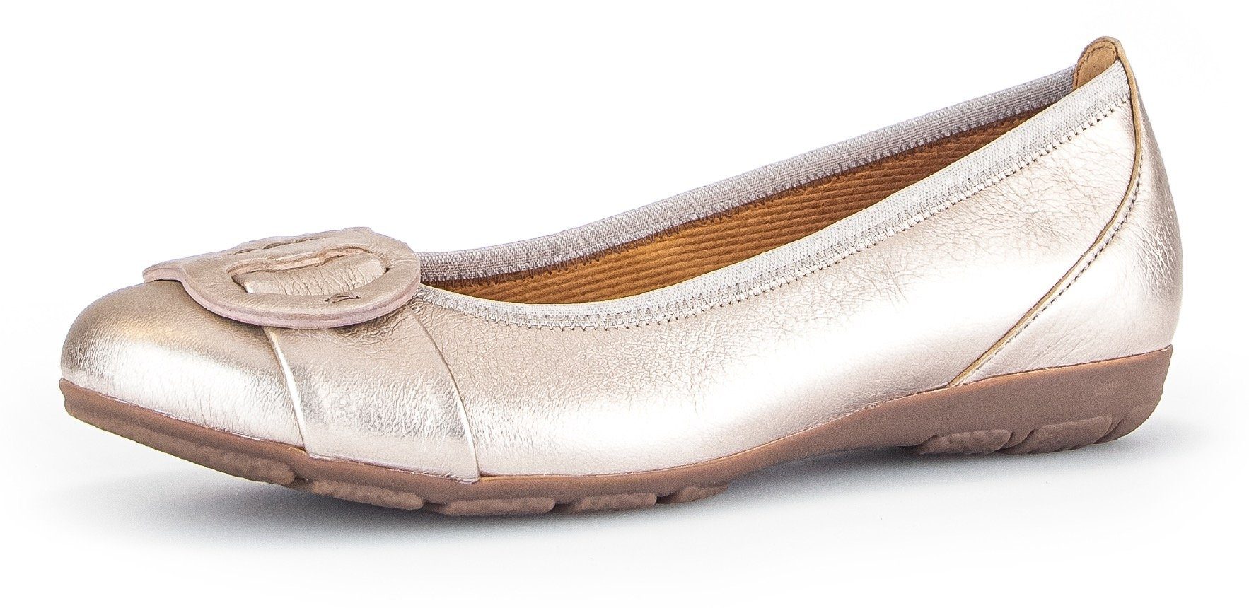 Gabor Ballerina Flache Schuhe, Slipper mit Hovercraft Luftkammern-Laufsohle