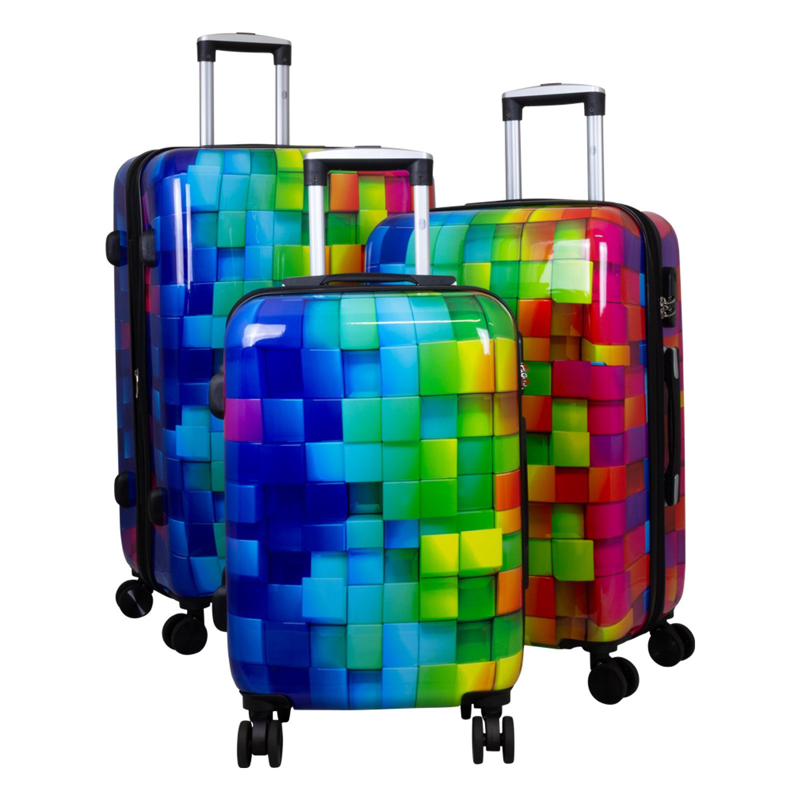 Trendyshop365 Hartschalen-Trolley Motivkoffer mit mehrfarbigem 3D günstig online kaufen