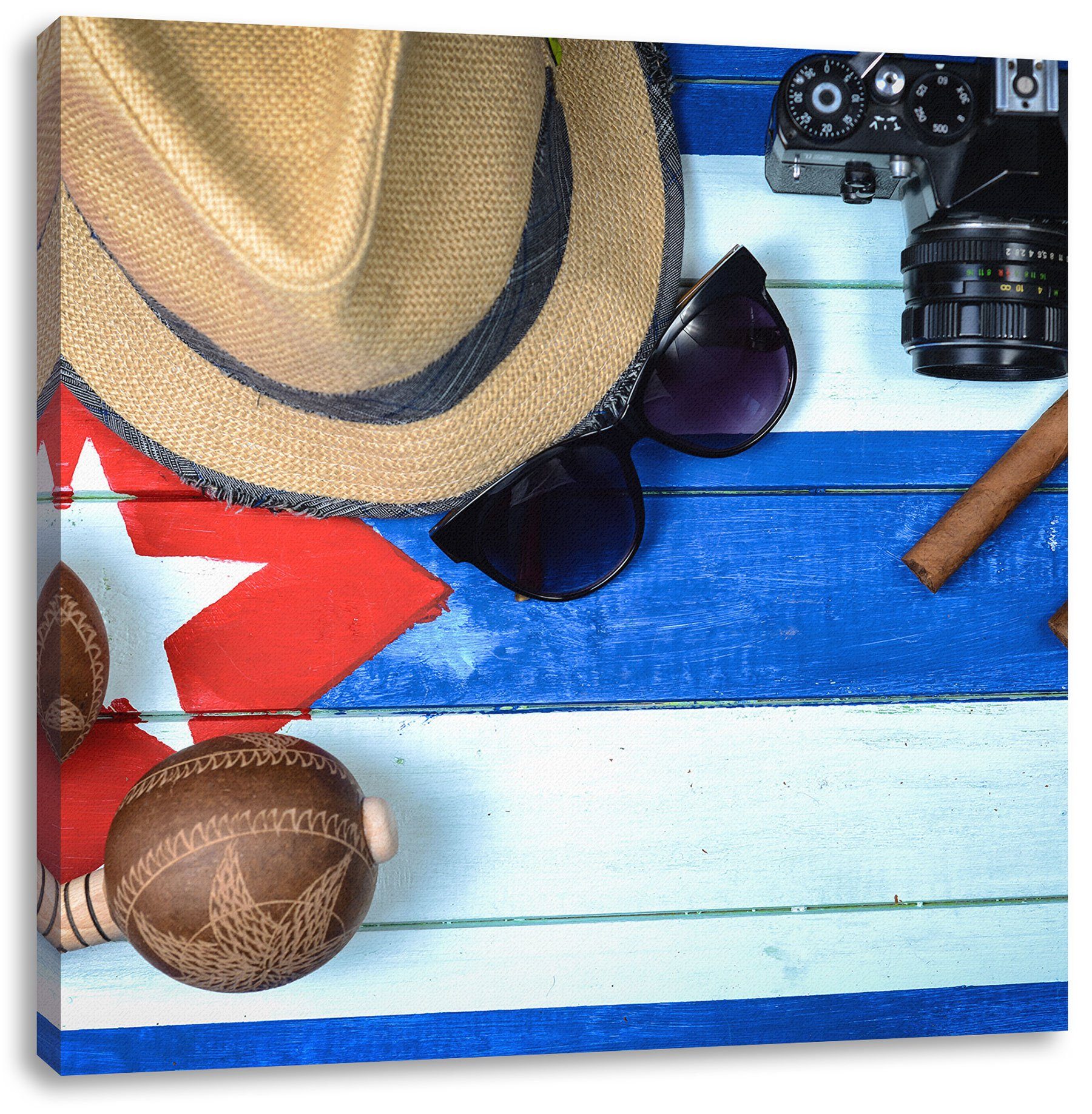 Pixxprint bespannt, Kuba Kuba Leinwandbild inkl. Leinwandbild Stillleben Stillleben, Zackenaufhänger St), fertig (1