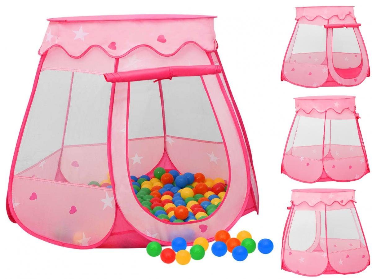 vidaXL Spielzelt Kinder-Spielzelt mit 250 Bällen Rosa 102x102x82 cm