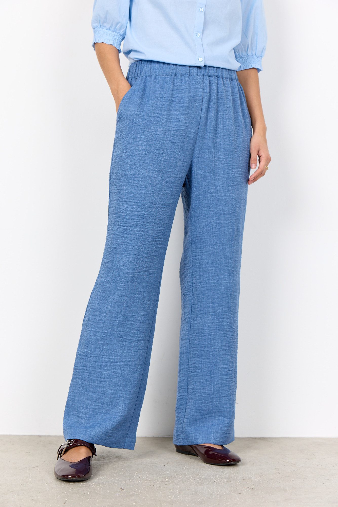 soyaconcept Schlupfhose SC-CHARISSA 3-C aus Polyester, langer Schnitt, elastischer Bund, pflegeleicht