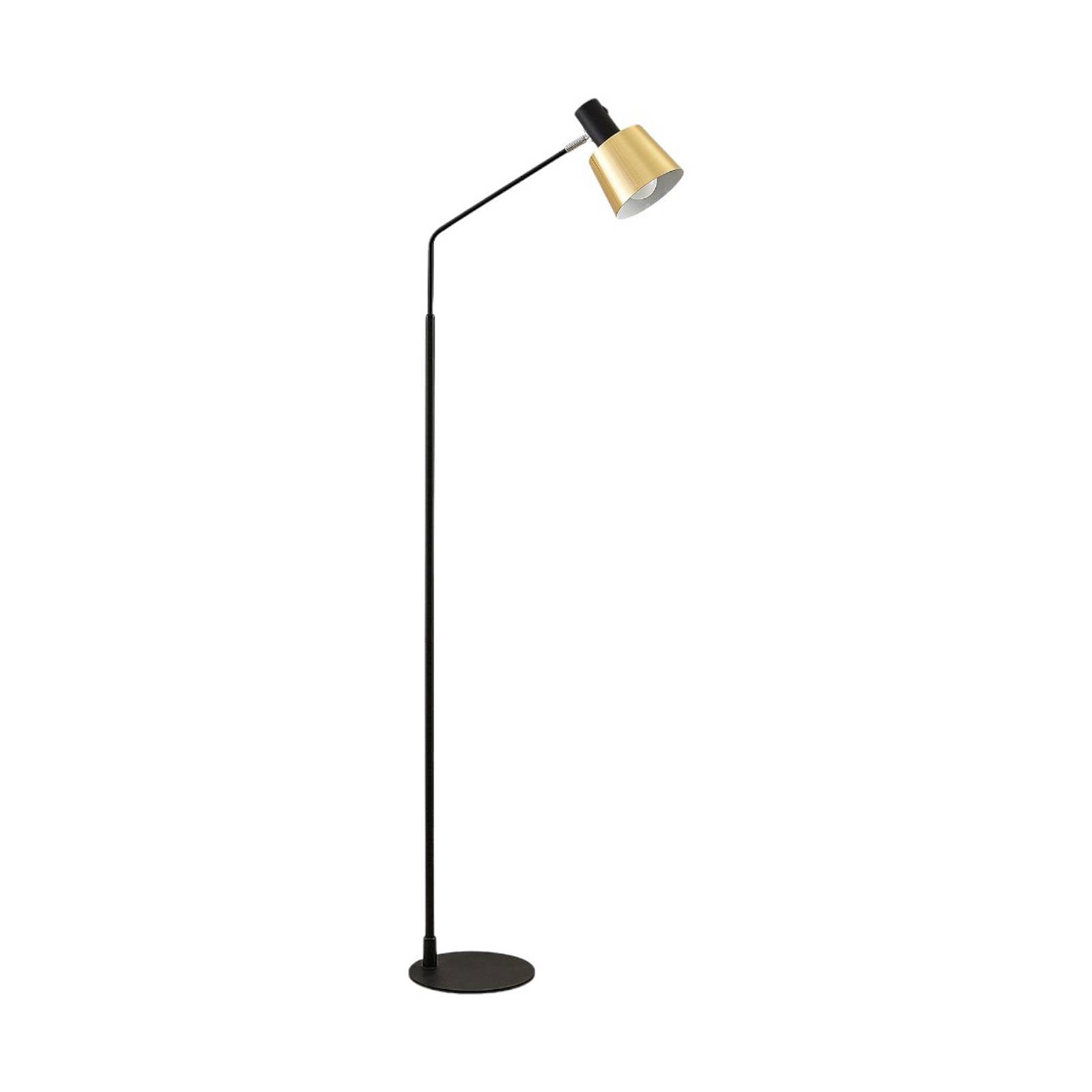 Lindby Stehlampe Vlada, Metall, Schwarz IP20, 1 x 15 W LED günstig online kaufen