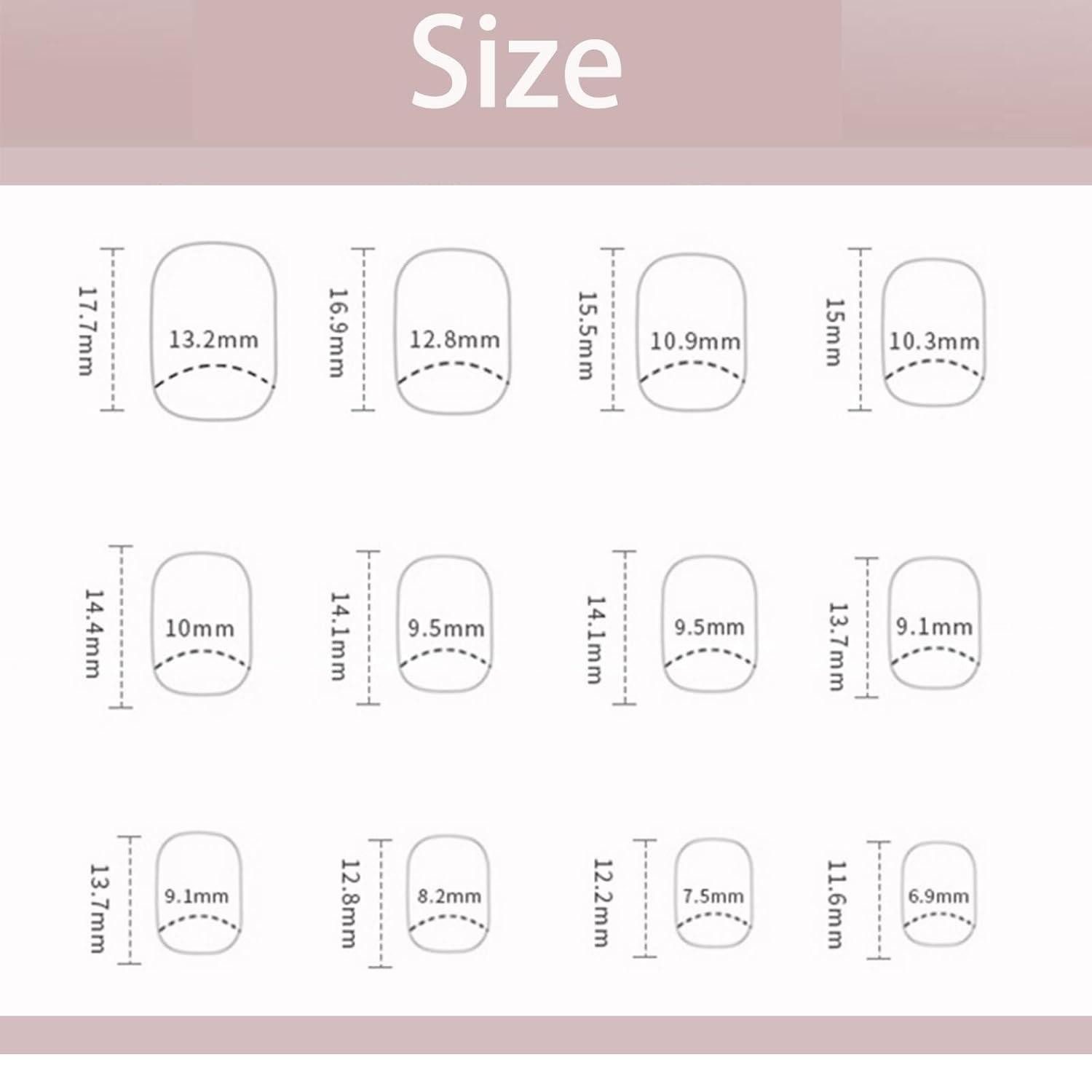 LuxusKollektion Kunstfingernägel Nagelspitze 24er Set quadratisch kurz Klebe Nägel Blumenverlauf Pink – Bild 2 von 5