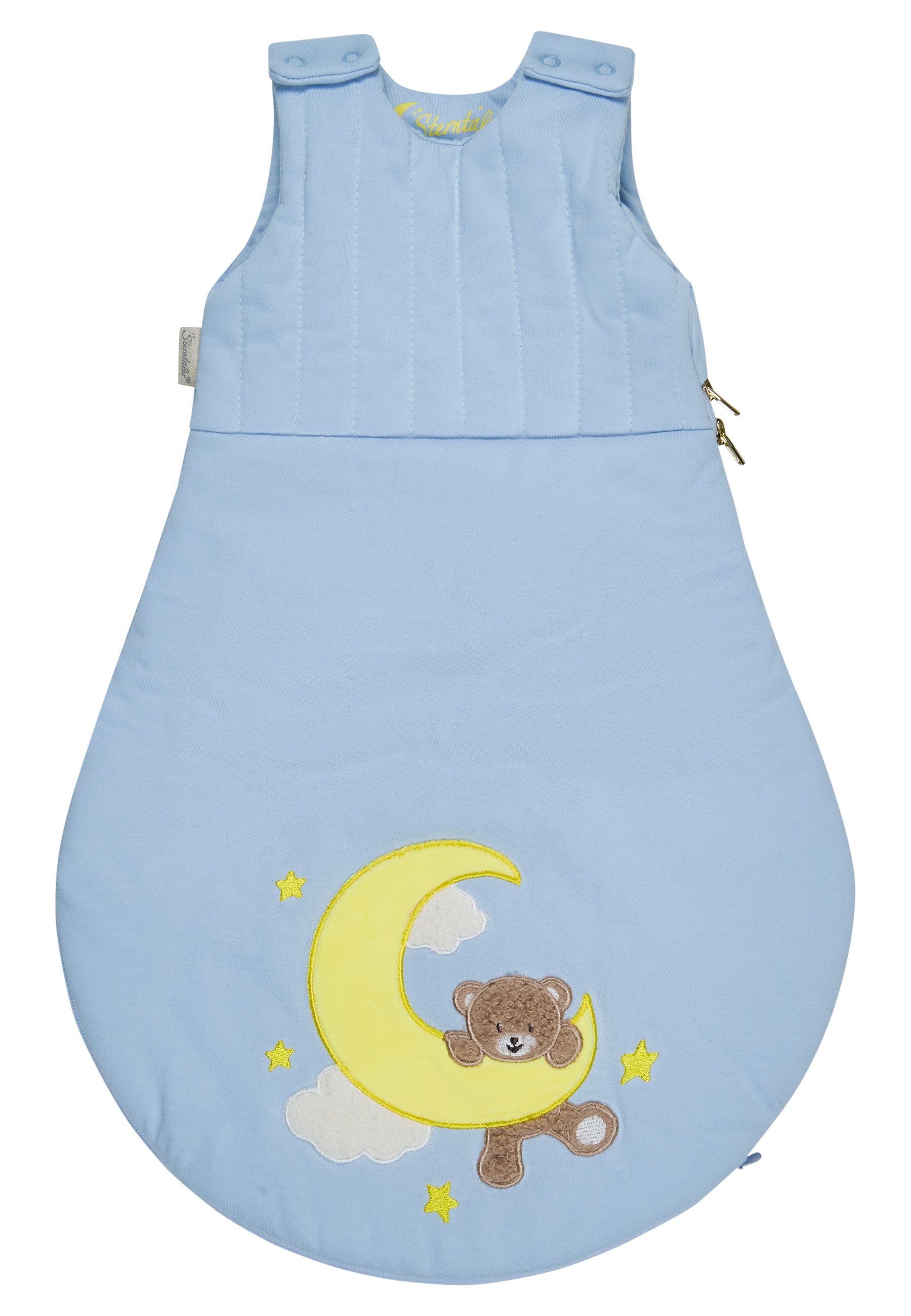 Sterntaler® Babyschlafsack Babyschlafsack 50/56 BÄR Bo (1 tlg), wattiert, 2-Wege-Reißverschl, Druckknöpfe, Mesheinsatz