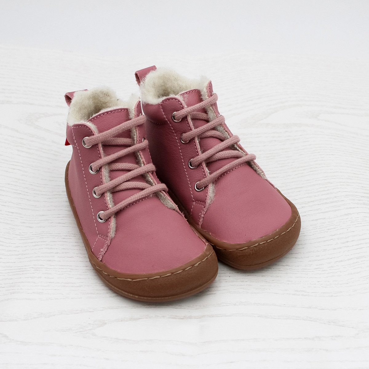 POLOLO Pololo Barfußstiefel Barefoot Winter Wolle Boot Schnürstiefelette