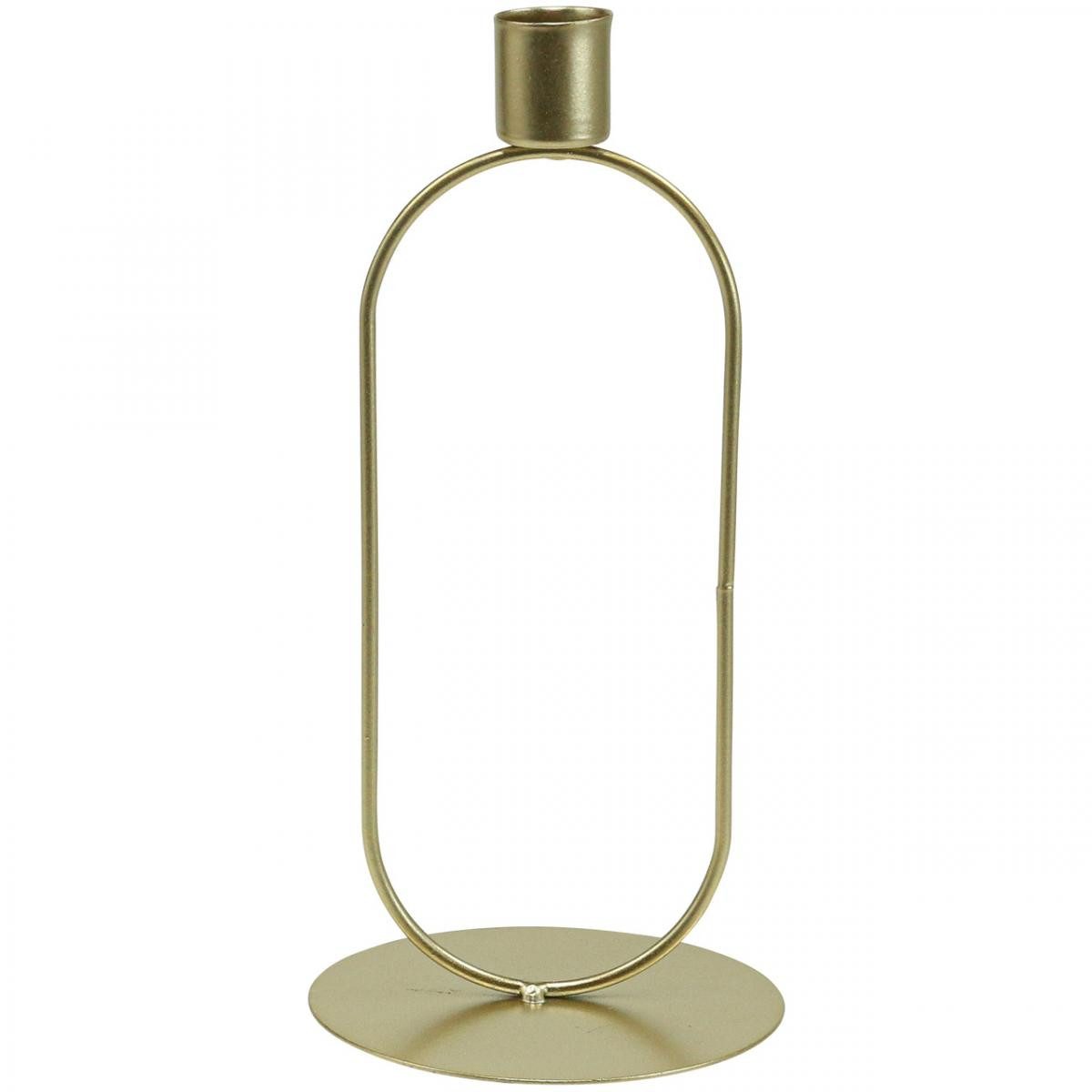 Viana Kerzenhalter Eleganter Stabkerzenhalter aus Metall in ovaler Designform