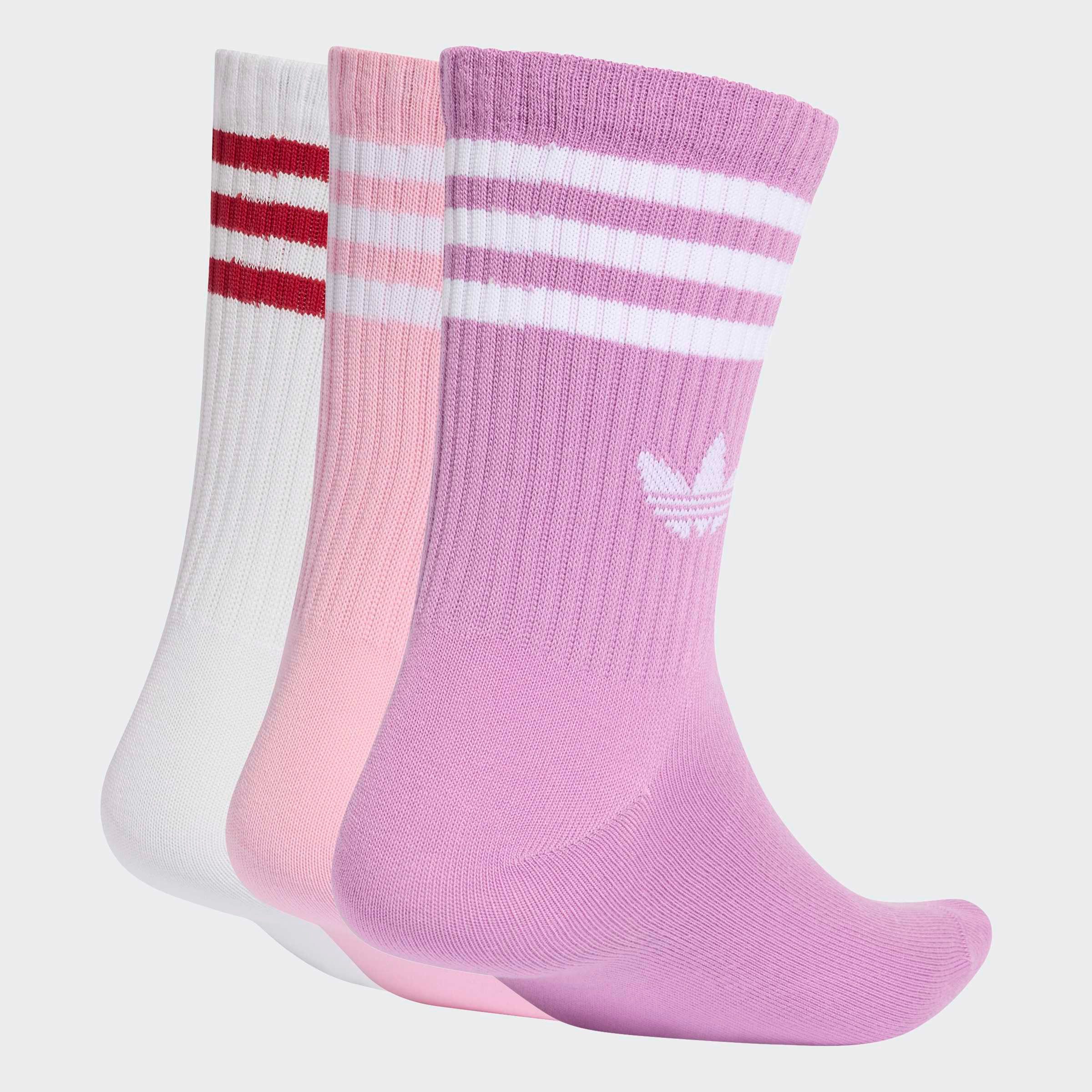 adidas Originals Sportsocken 3S CREW S 3P knöchellange Passform, mit 3-Streifen