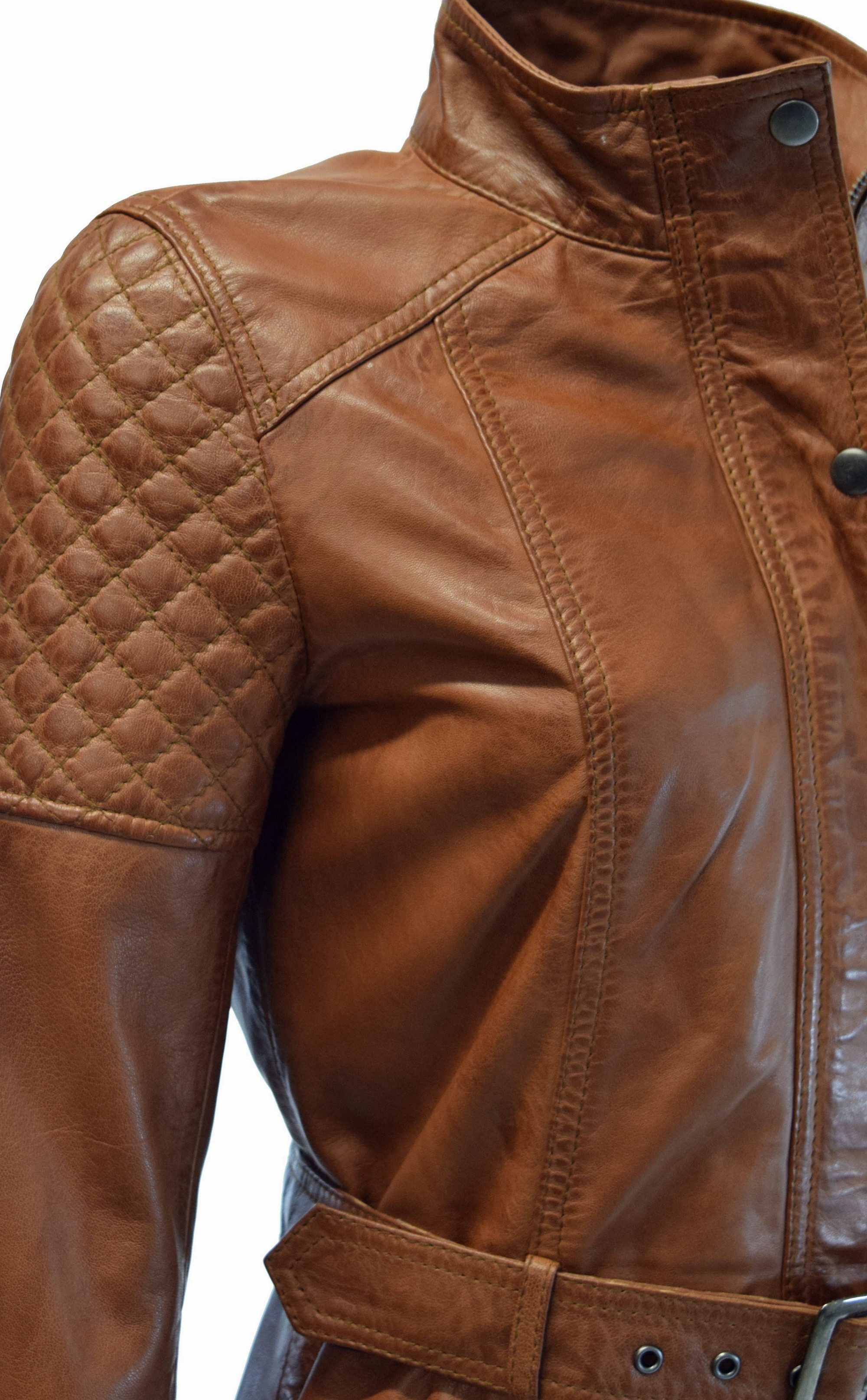 Zimmert Leather Lederjacke Gyda weiches Leder, Cognac Braun, Schwarz – Bild 5 von 5