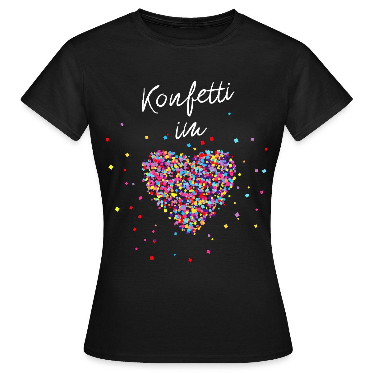 Spreadshirt T-Shirt Konfetti Im Herzen Karneval Frauen T-Shirt (1-tlg) günstig online kaufen