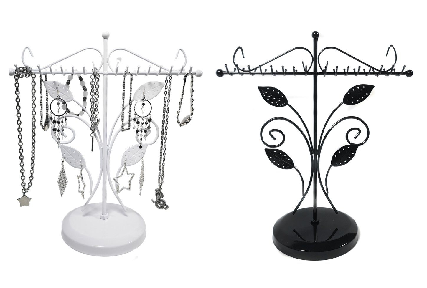 Yudu Schmuckständer Kettenhalter mit 32 Haken u. Löchern Ohrringe Ohrstecker
